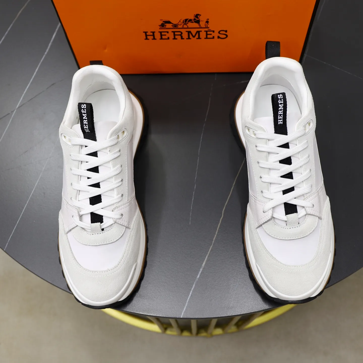 Men's shoes: 462💰🎬【Hermès】Official website synchronization Counter quality French Paris catwalk style Simple and classic Imported original fabric Original outsole Size (size): 38-44